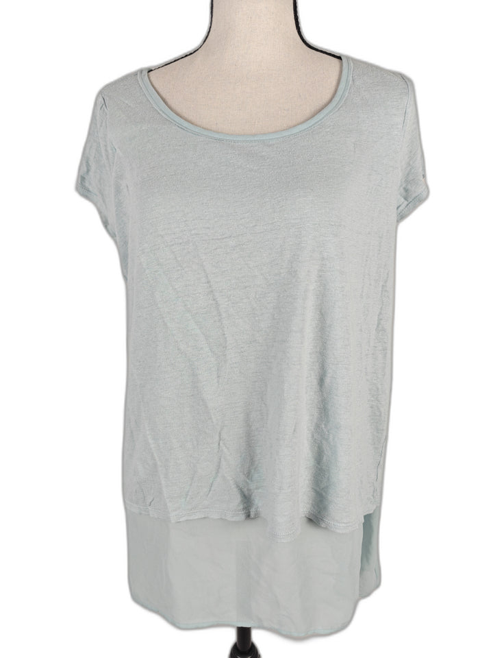 Women’s Lucky Brand Layered Tunic Top Light Blue Medium
