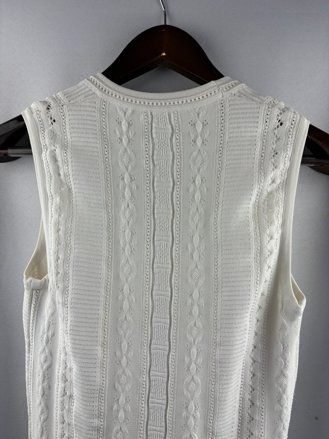 Women’s Roberto Cavalli Medium White Knit Sleeveless dress
