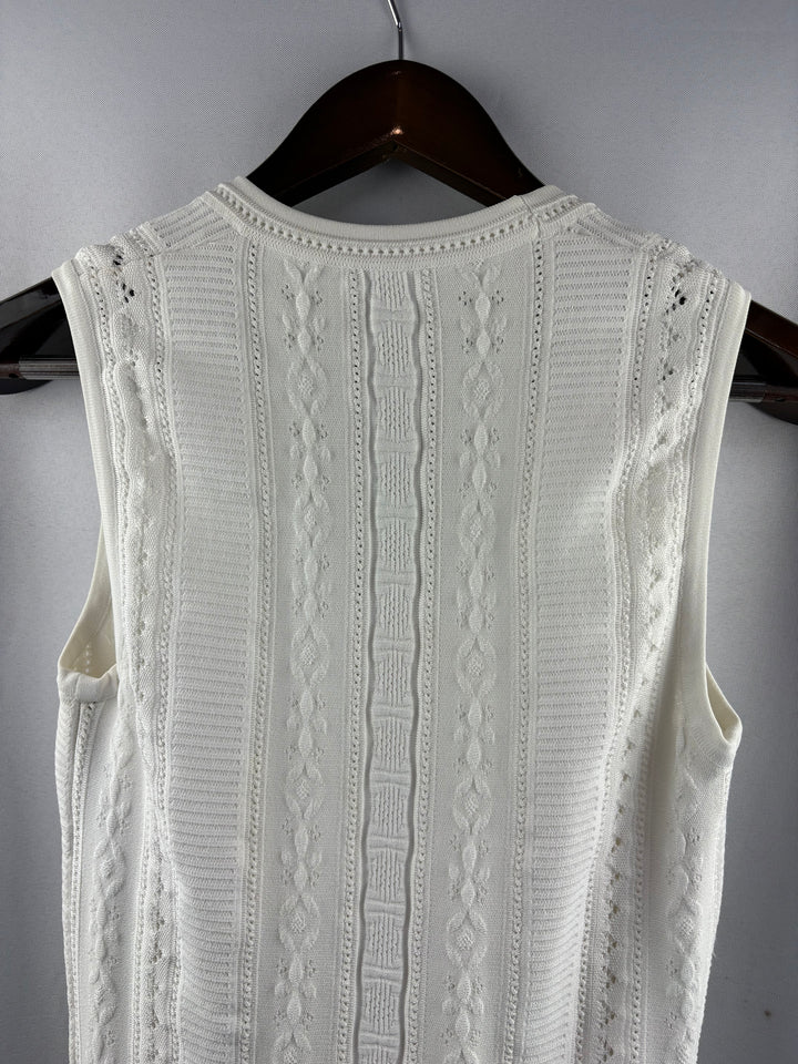 Women’s Roberto Cavalli Medium White Knit Sleeveless dress