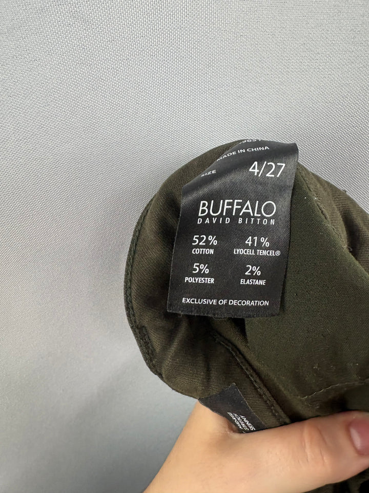 Women’s Buffalo David Bitton Size 4/27 Olive Green Skinny Jeans