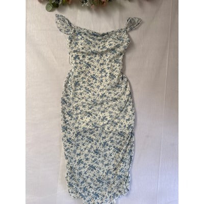 Kirious Los Angeles Womens Off-Shoulder Floral Midi Dress