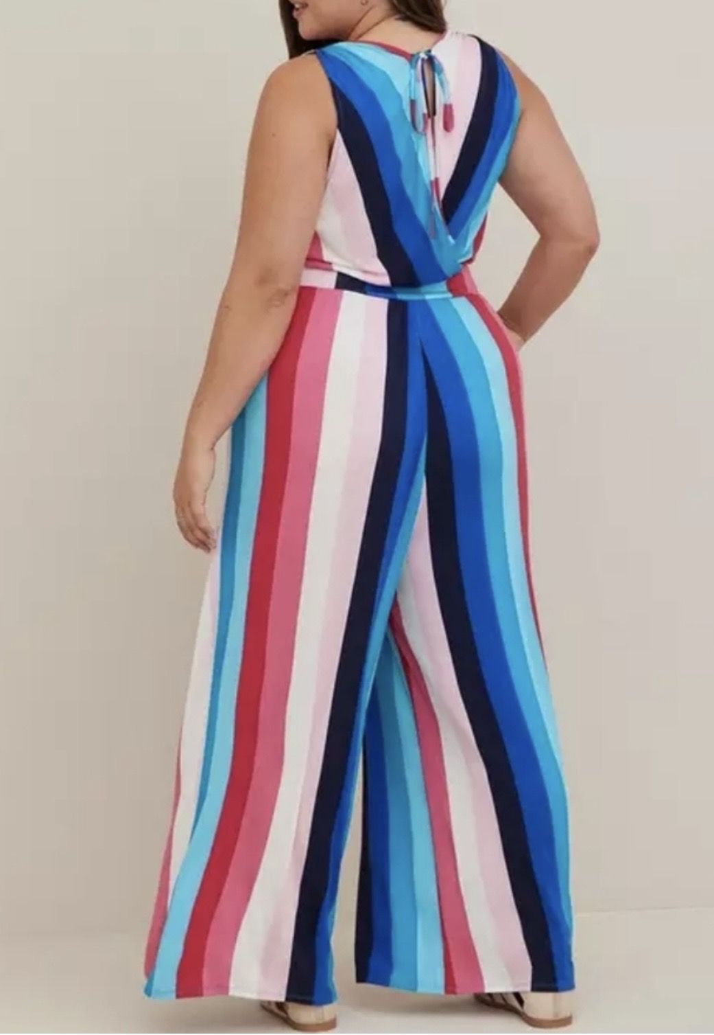 Torrid Stripe Wide Leg Jumpsuit NWT Sz1 / 1X /14-16