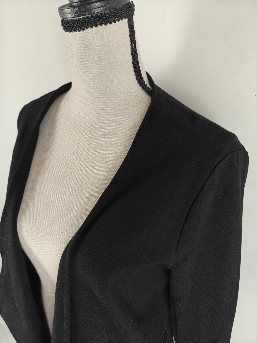 Women Goldray Open Front Asymmetrical Jacket Black Medium
