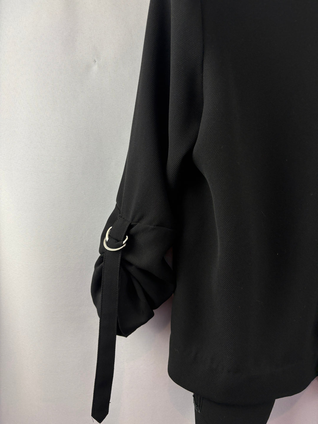 Women’s 8telier Elevated Essentials Medium Black Short Sleeve Blazer