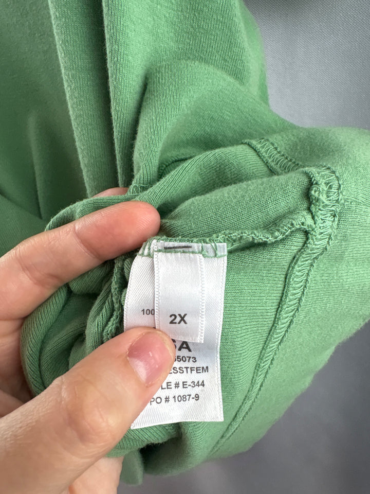 Women’s Fresh Produce Size 2X Sage Green T-Shirt