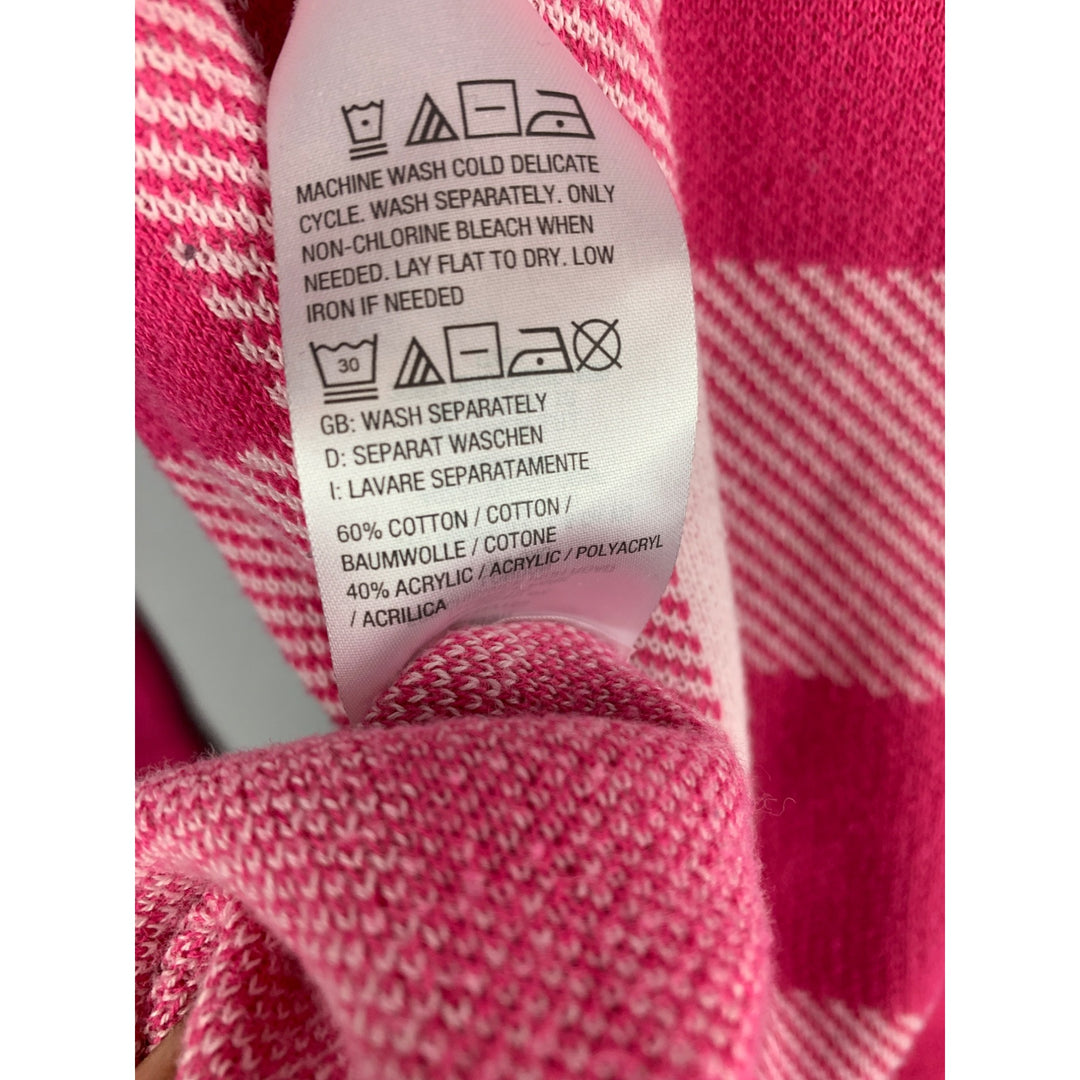 Belle By Kim Gravel Pink Plaid Sweater XS