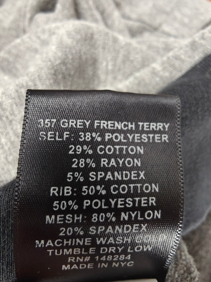 Womens Terez French Terry Hoodie Gray Black Size Large