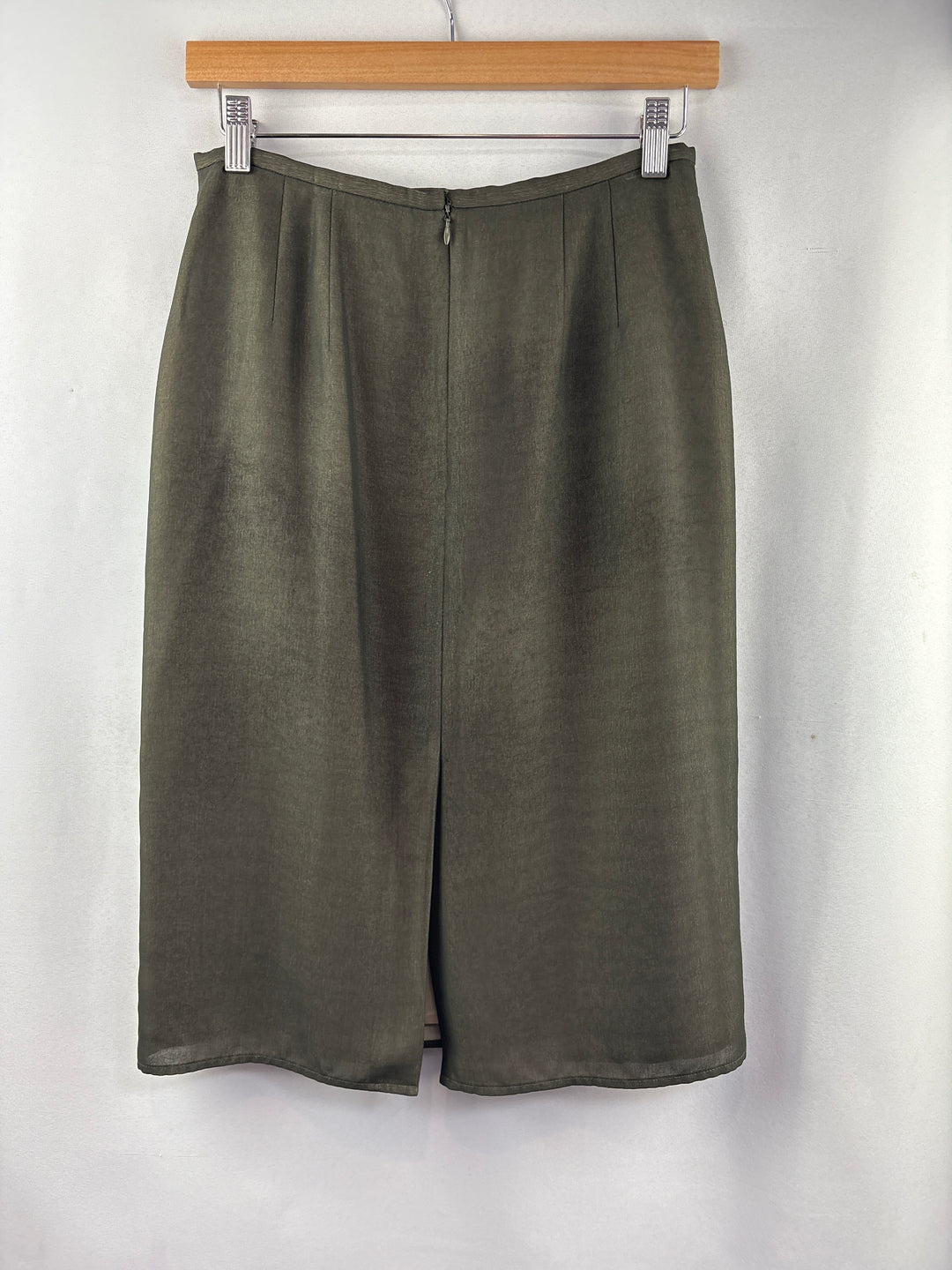 Women’s Ann Taylor Loft Size 4 Dark Sage Midi Pencil Skirt