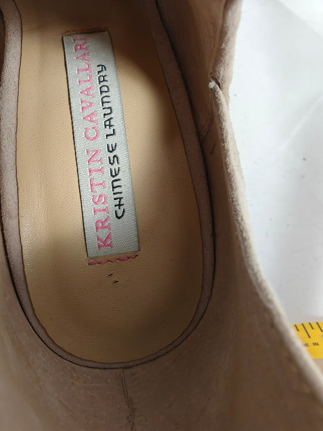 Women Kristin Cavallari Chinese Laundry Peep Toe Booties Beige Size 7