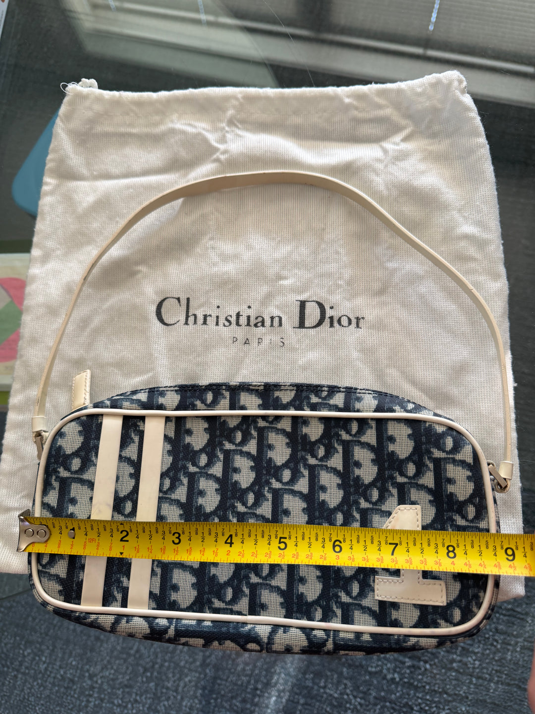 Christian Dior John Galliano Era Trotter Canvas Racing No. 1 Pochette/Shoulder Bag