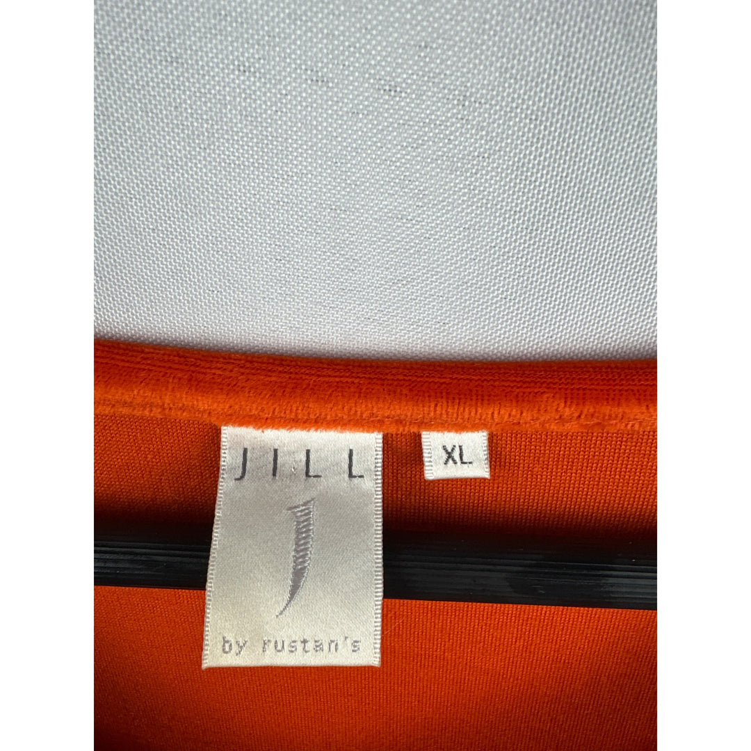 Women’s Jill by Rustan’s XL Blood Orange Velvet 3 Quarter Sleeve Shirt