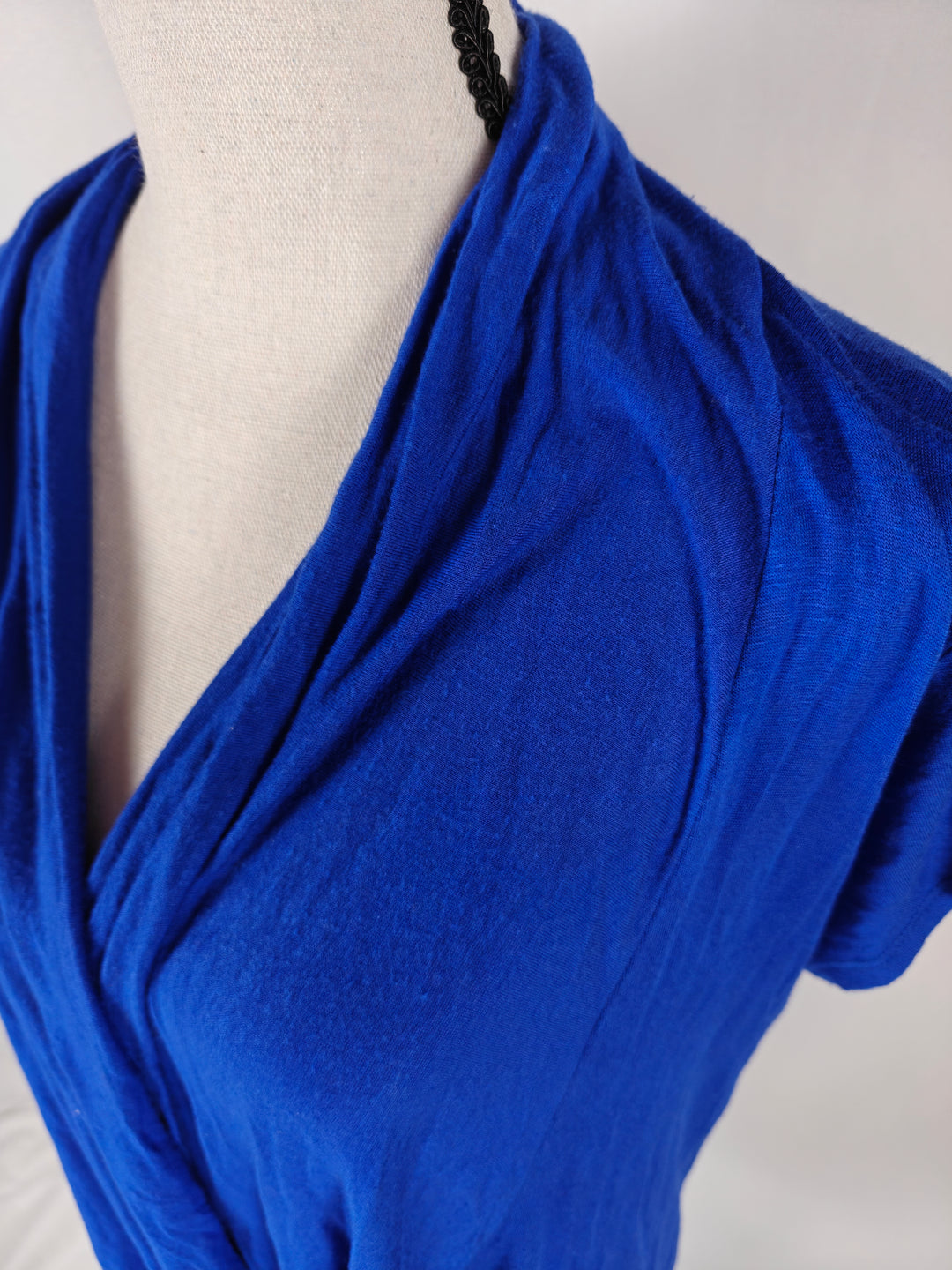 Women’s Free to Live Draped Wrap Top Royal Blue Size L