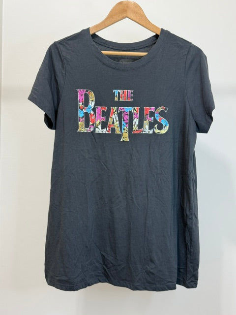 The Beatles Floral Logo Graphic Tee Dark Gray SzM