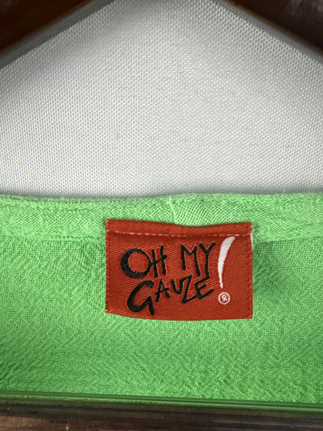 Women’s Oh My Gauze! XL Leaf Green Hi-Low Blouse