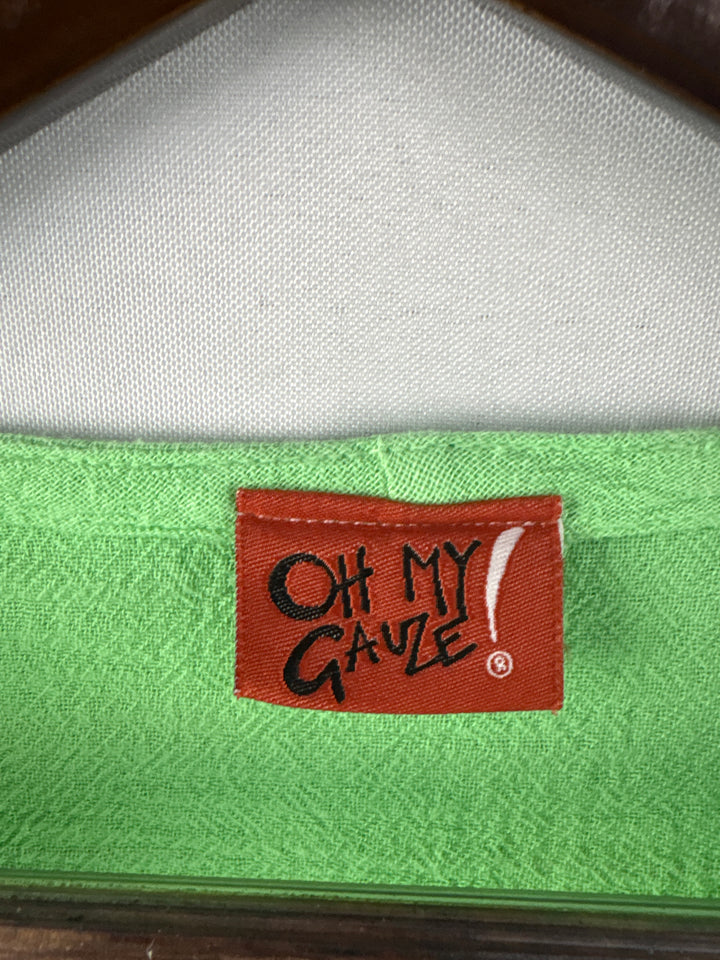 Women’s Oh My Gauze! XL Leaf Green Hi-Low Blouse