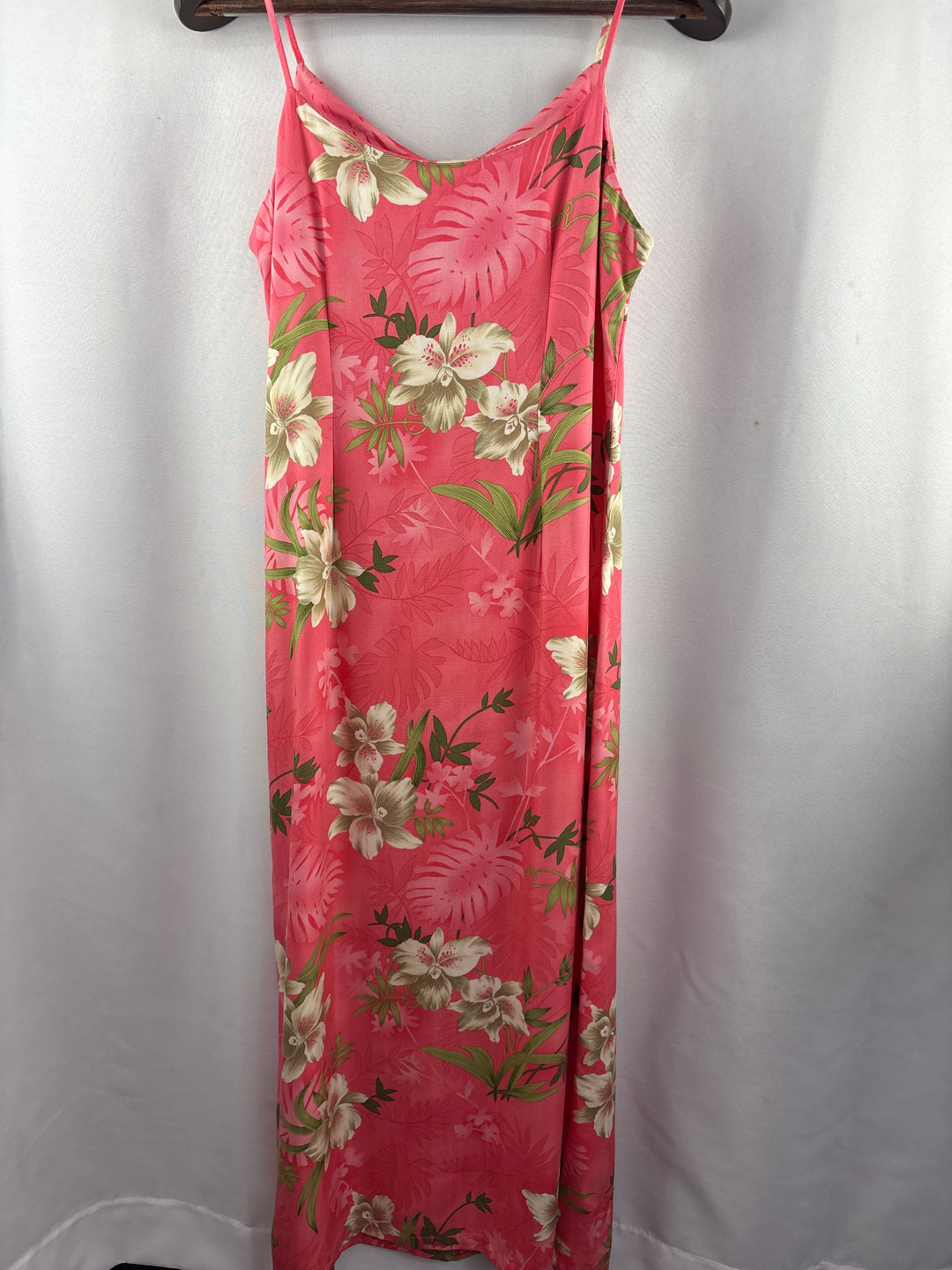 Women’s La Cabaña Medium Pink Maxi Dress w/ Florals
