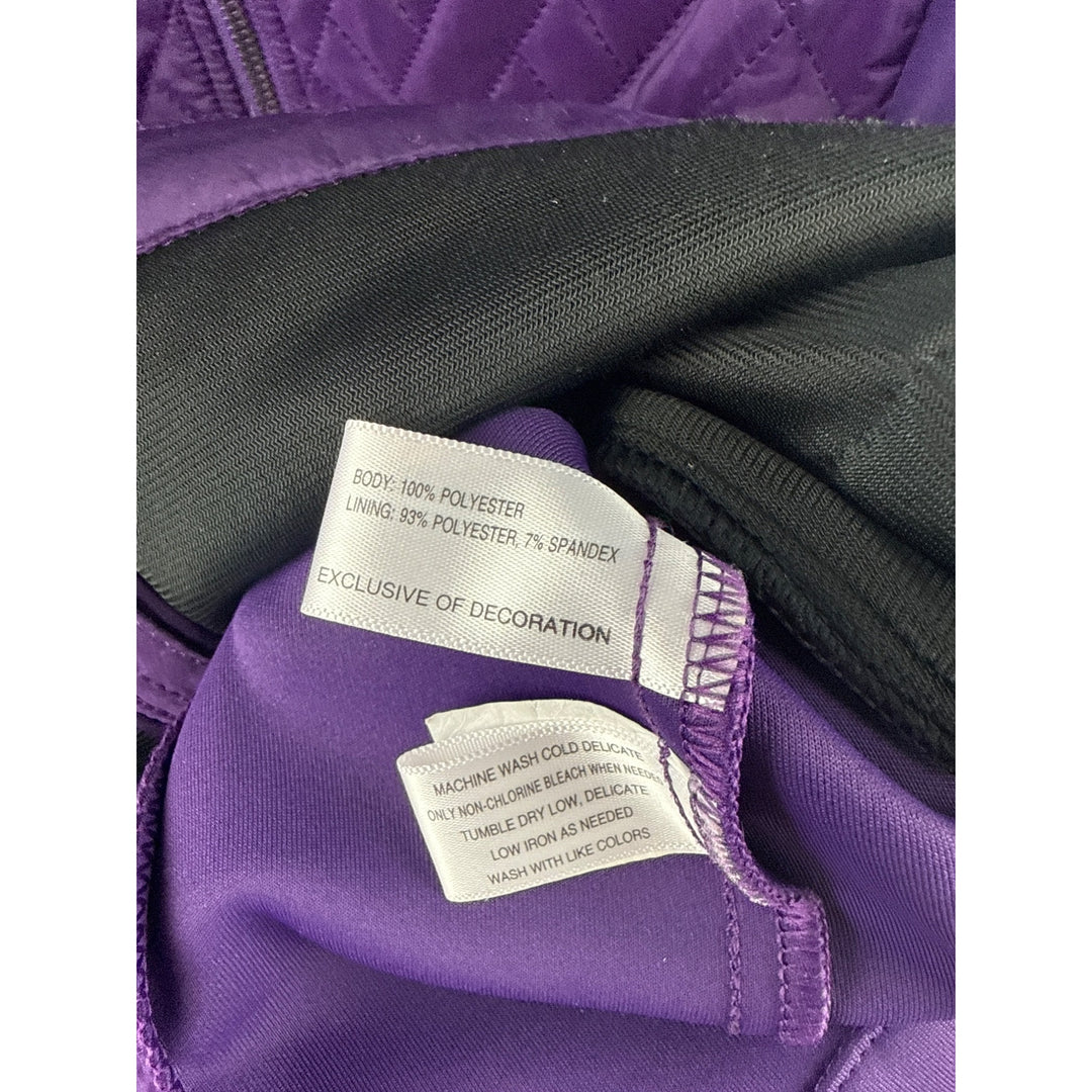 Annika Cutter & Buck Womens Convertible Jacket/Vest M Purple Quilted WeatherTec