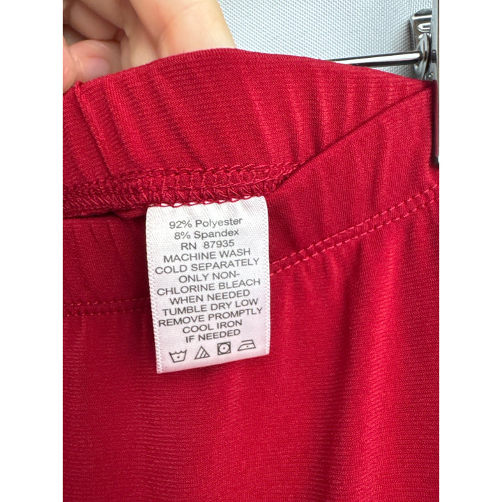 Susan Graver Womens Red Flared Skirt XXS Polyester Spandex Blend