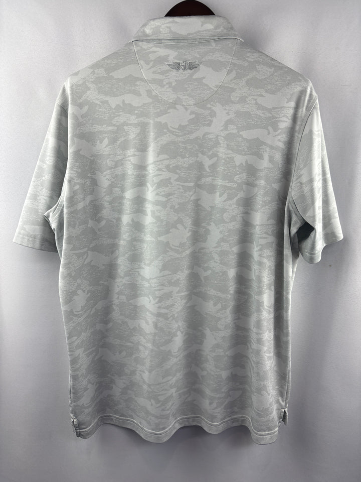 Men’s Straight Down XL Light Gray Camo Golf Polo