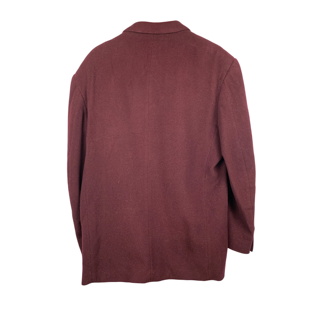 Mens Structure Collezioni Burgundy Blazer Jacket Size L