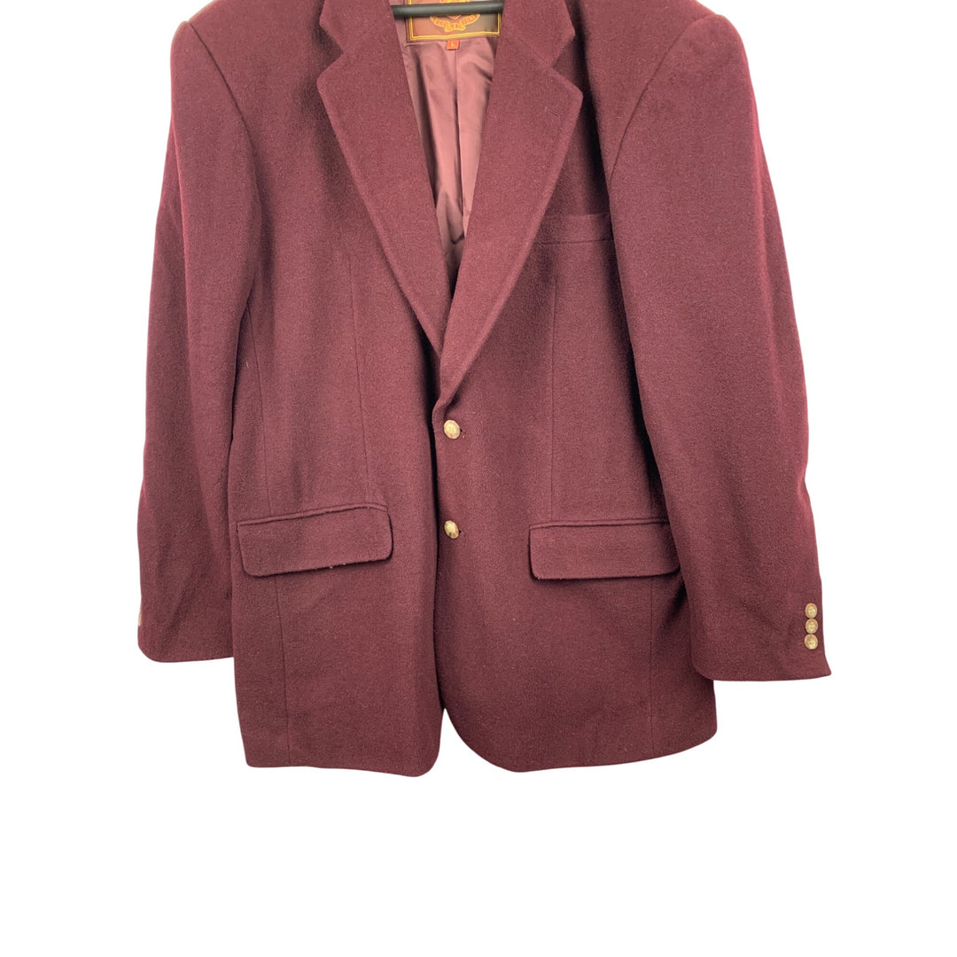 Mens Structure Collezioni Burgundy Blazer Jacket Size L