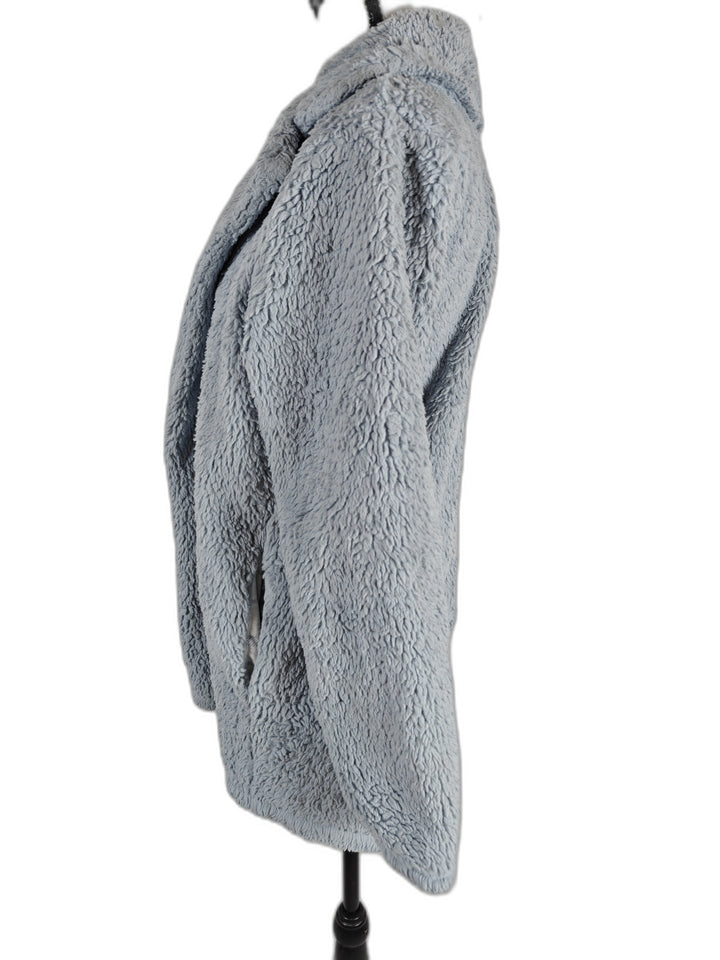 Women Splendid Sherpa Coat Light Blue Size XS