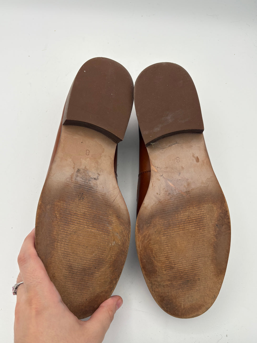 Women’s Madewell Size 8 Orangish Brown Leather Loafers