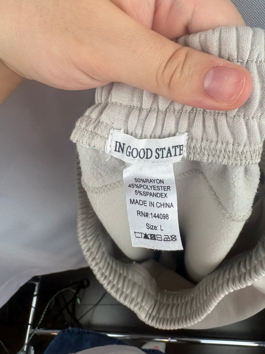 Women’s In Good State Large Beige Sweatpants