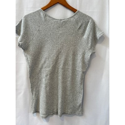 Women’s Forever Comfort Grey Textured T-Shirt Sz L
