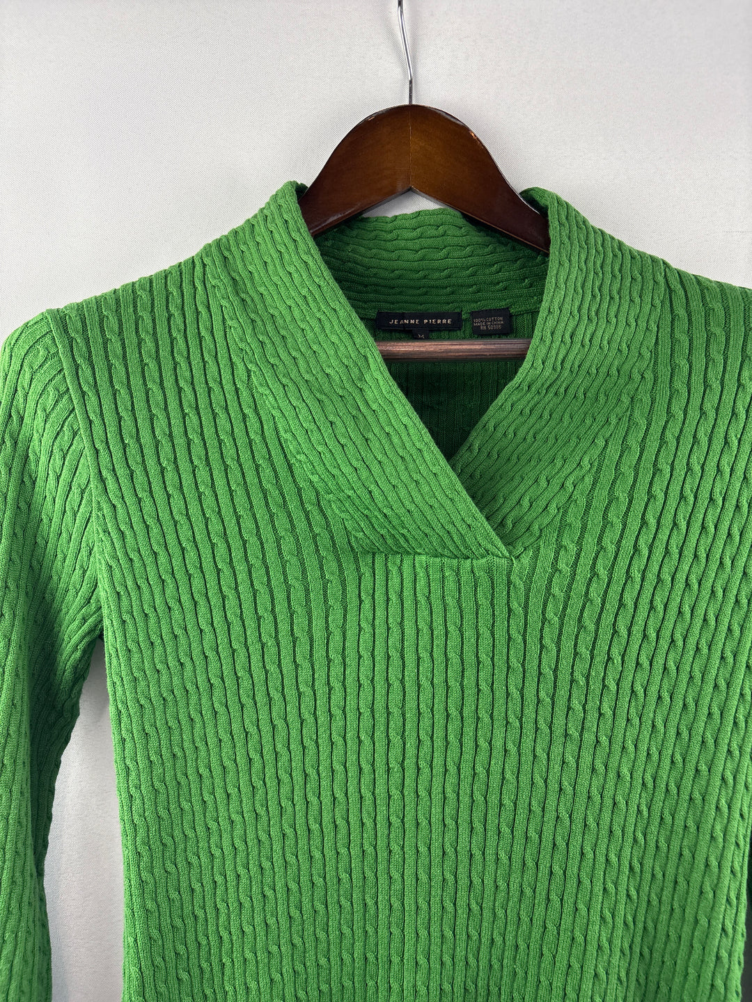 Women’s Jeanne Pierre Medium Kelly Green Sweater