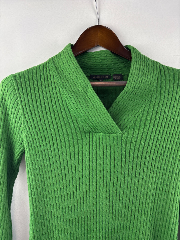 Women’s Jeanne Pierre Medium Kelly Green Sweater