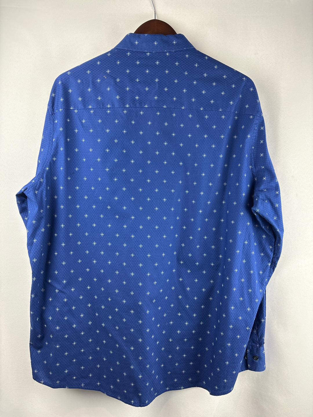 Men’s Alfani XXL Royal Blue Patterned Button Down