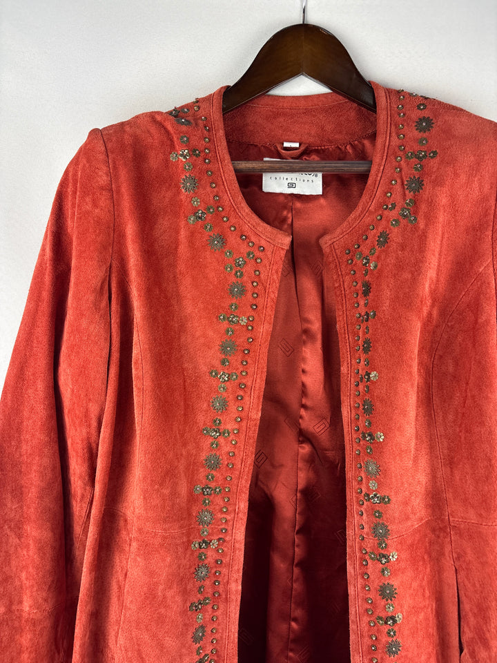 Women’s Pamela McCoy Large Burnt Orange Floral Duster