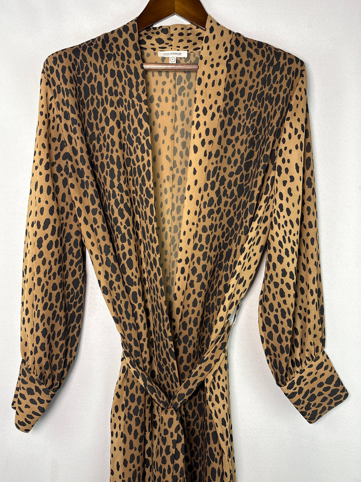 Women’s Good American Size 4 Leopard Print Duster