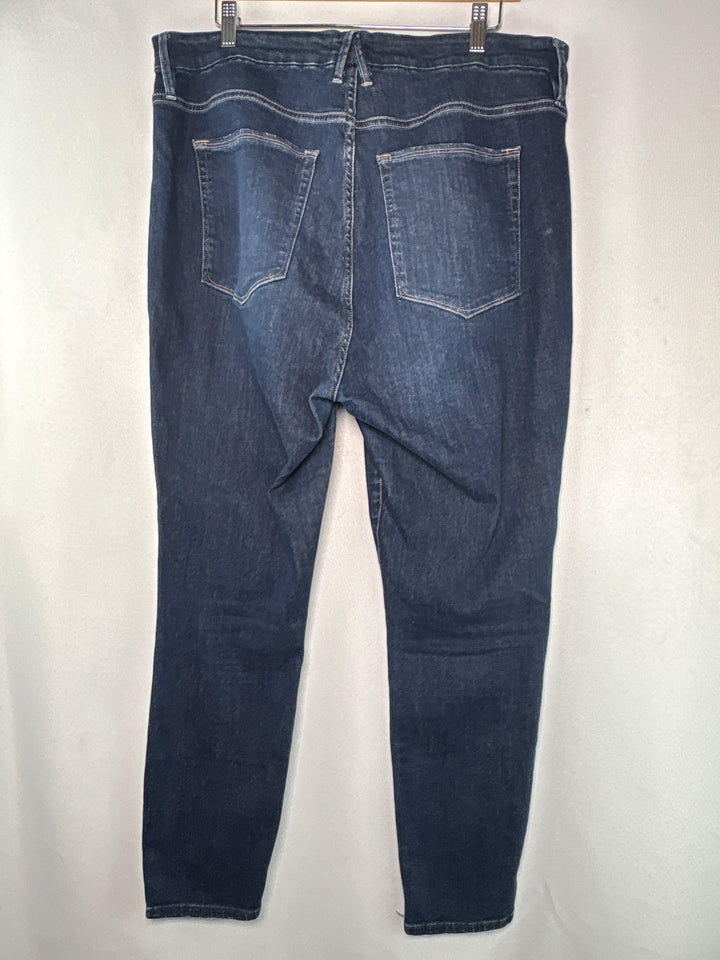 Women’s Good American Size 18 Dark Blue Skinny Jeans