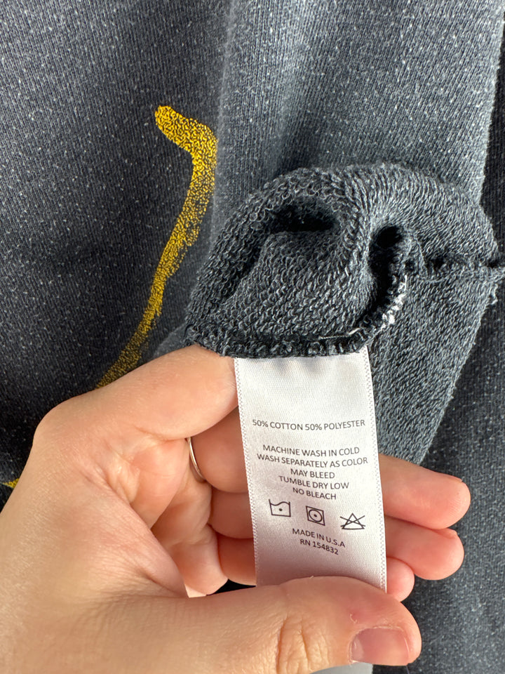Women’s I.S.M.B.S Medium Dark Gray Yellow Smiley Hoodie