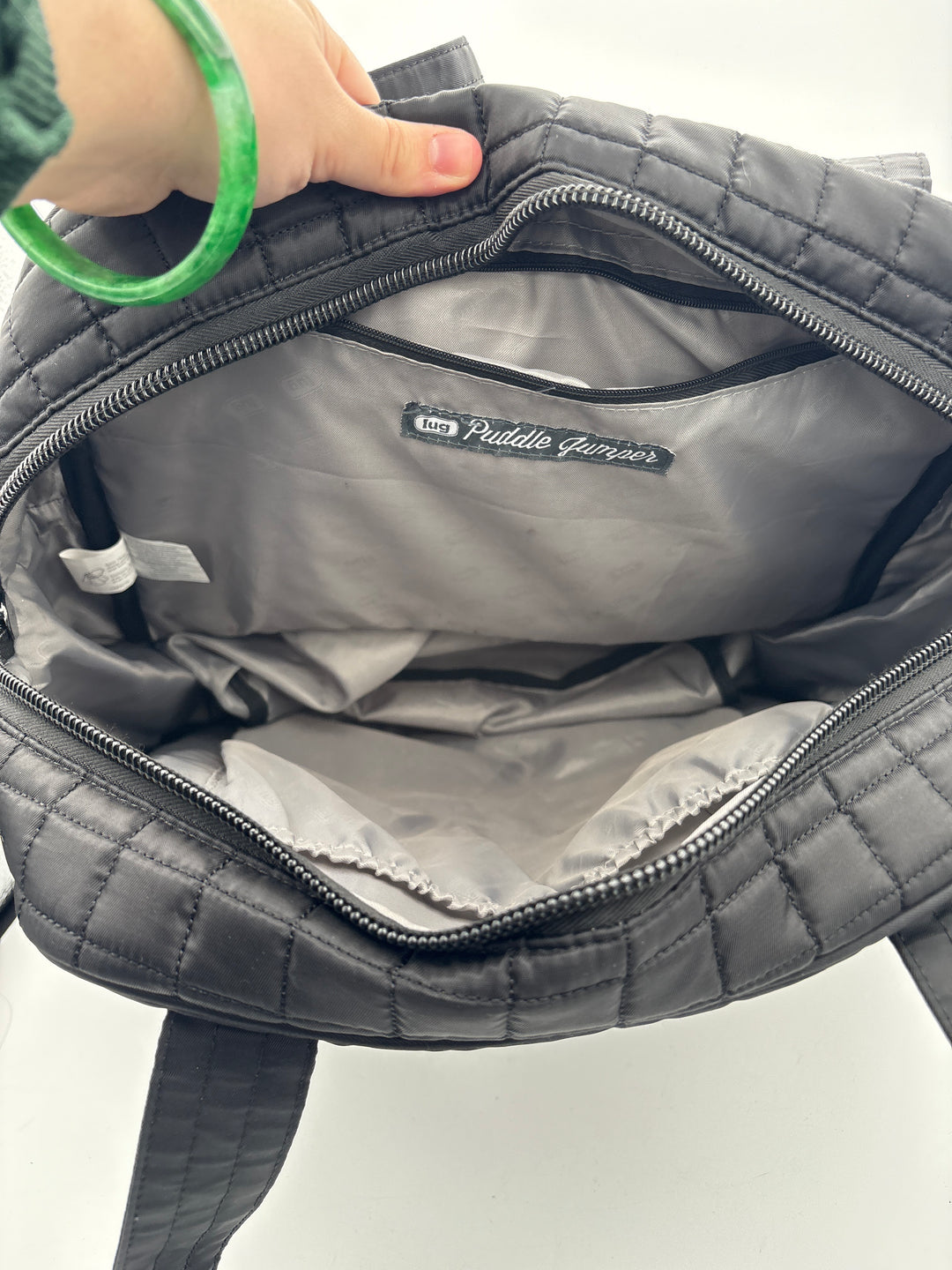 Women’s Lug Black Quilted Puddle Jumper Overnight Bag