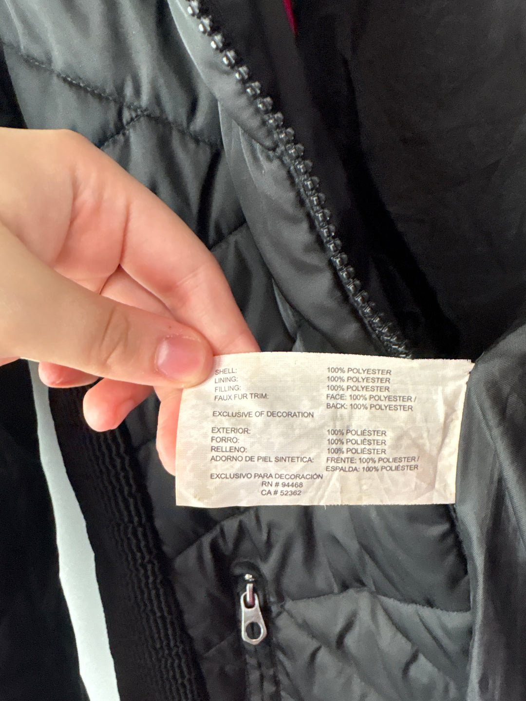 Women’s Nautica Large Black Winter Puffer Coat