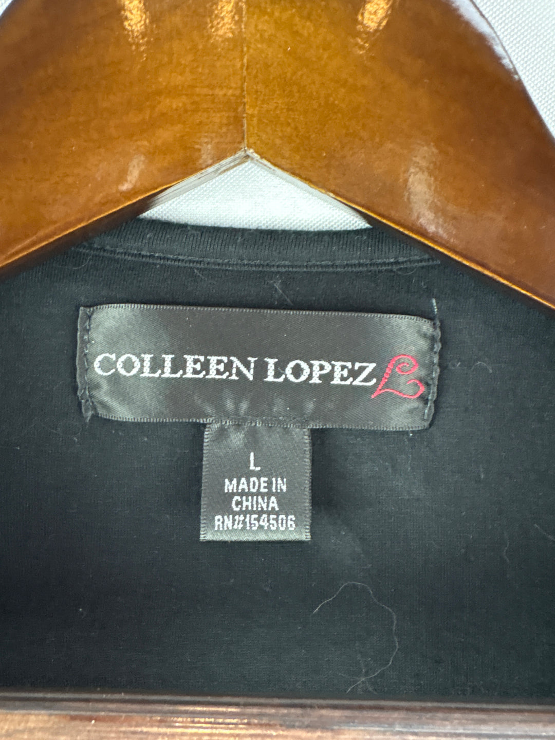 Women’s Colleen Lopez Large Black Short Sleeve Blouse
