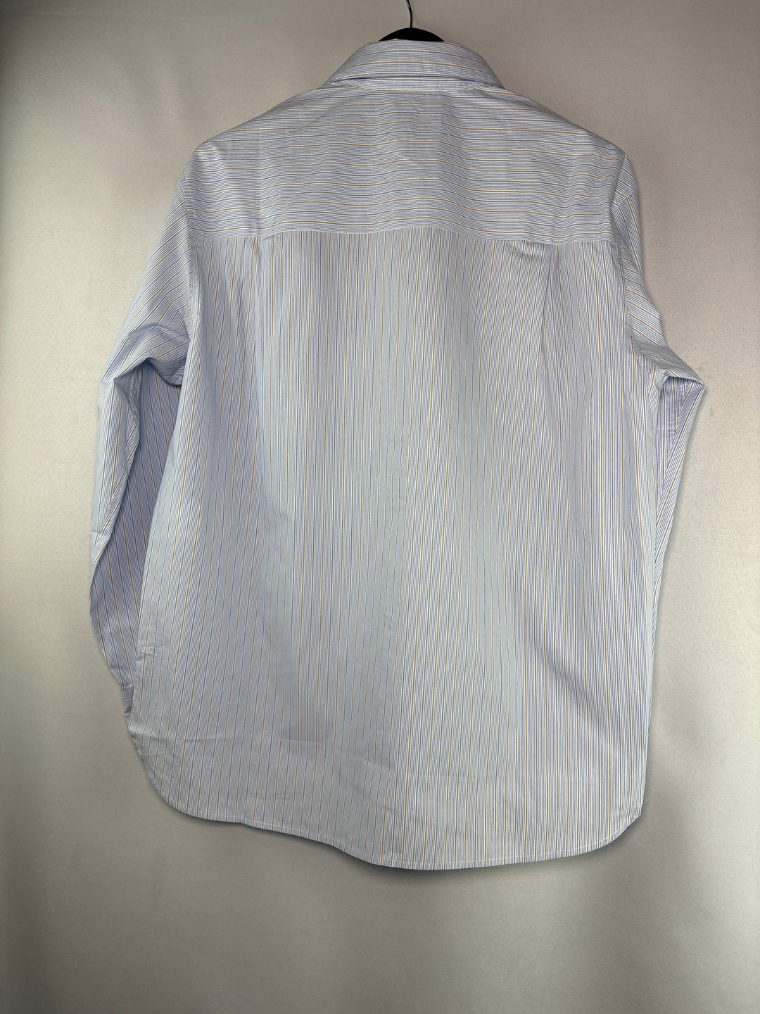 Unisex Dunst Medium Light Blue Striped Button Up Shirt