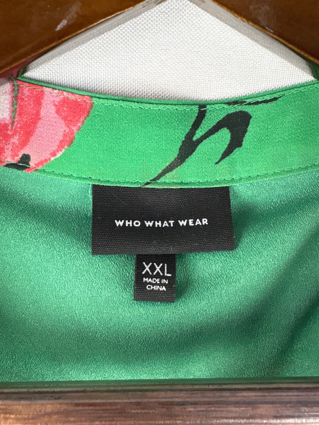 Women’s Who What Wear XXL Leaf Green Floral Maxi Dress