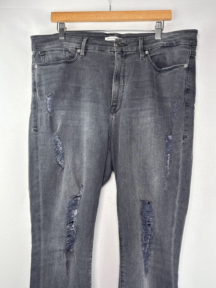 Women’s Good American Size 18 Charcoal Gray Straight Jeans