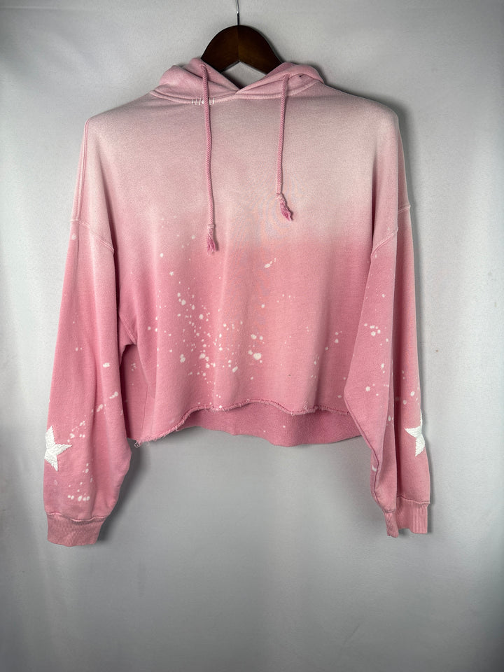 Women’s I.S.M.B.S XS/S Pink Acid Wash Star Hoodie