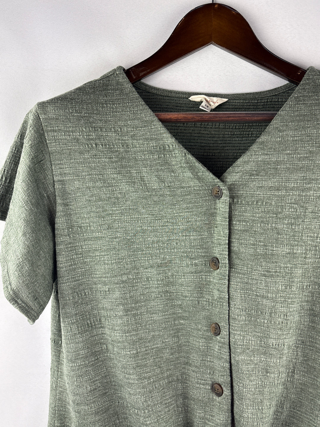 Women’s Weatherproof Vintage Large Green Buttoned Shirt