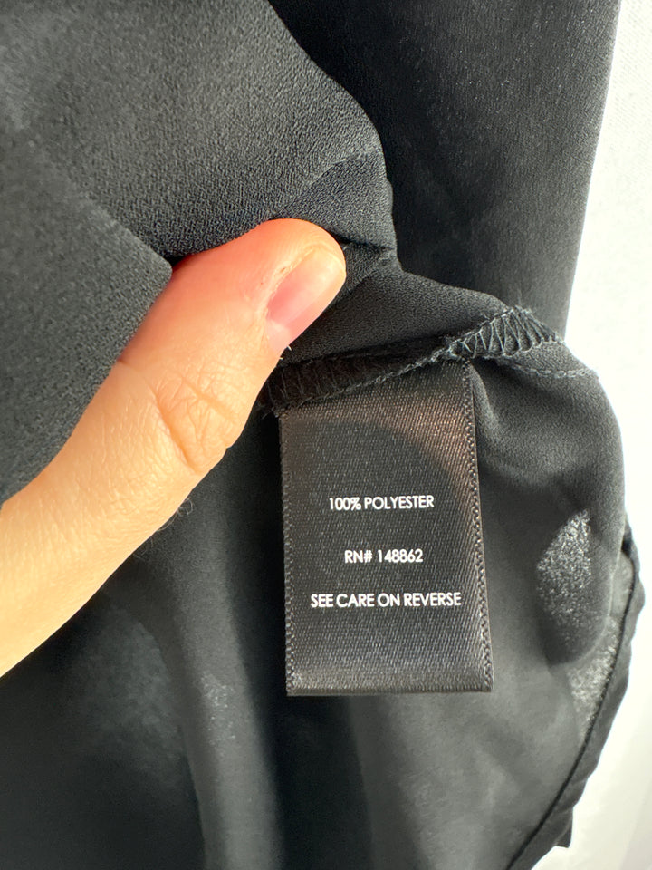 Women’s Torrid Size 2 Sheer Black Half Button Blouse