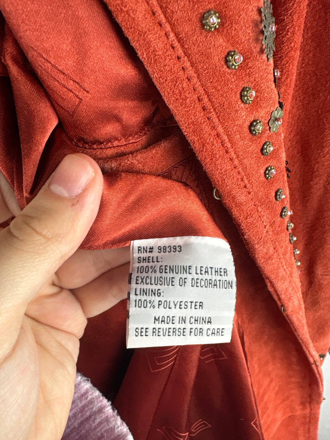 Women’s Pamela McCoy Large Burnt Orange Floral Duster