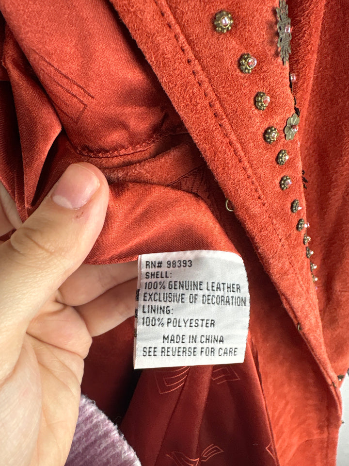 Women’s Pamela McCoy Large Burnt Orange Floral Duster