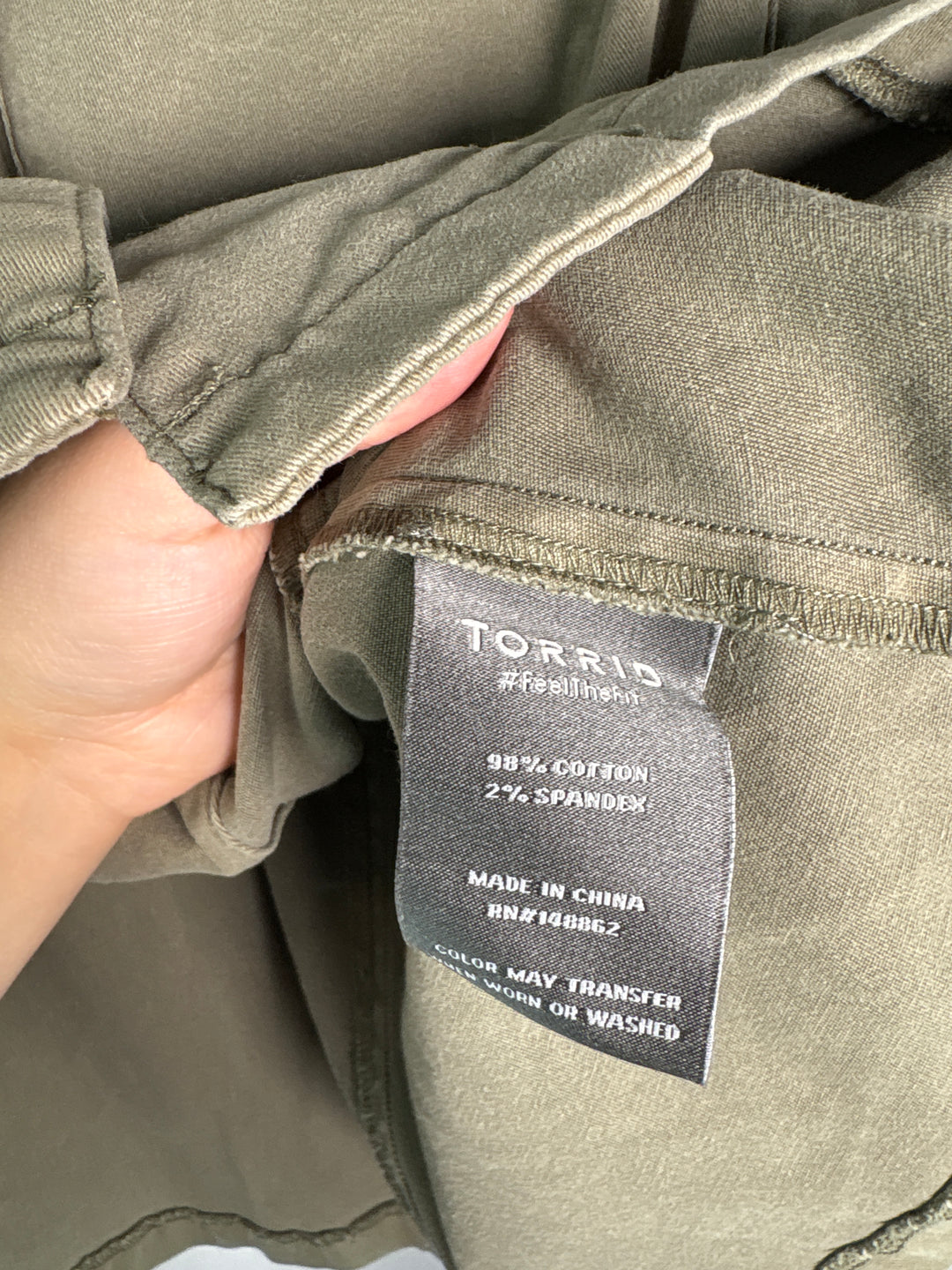 Womens Torrid 1X Sage Green Peplum Utility Jacket Stretch Cotton