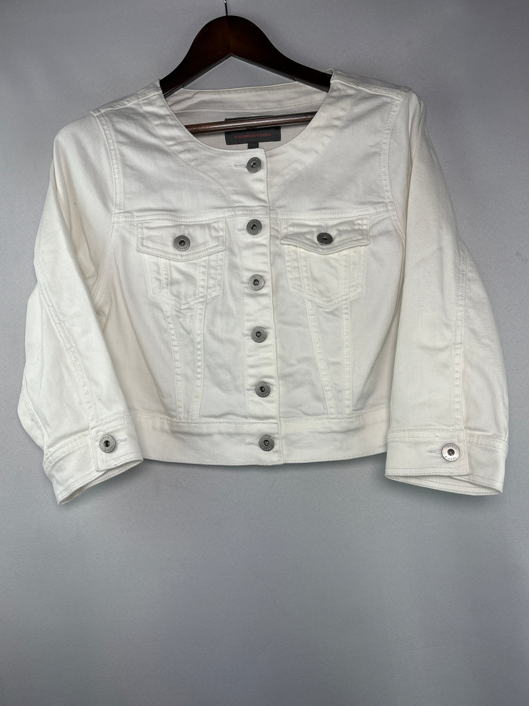 Women’s Torrid Size 1 White Cropped Denim Jacket
