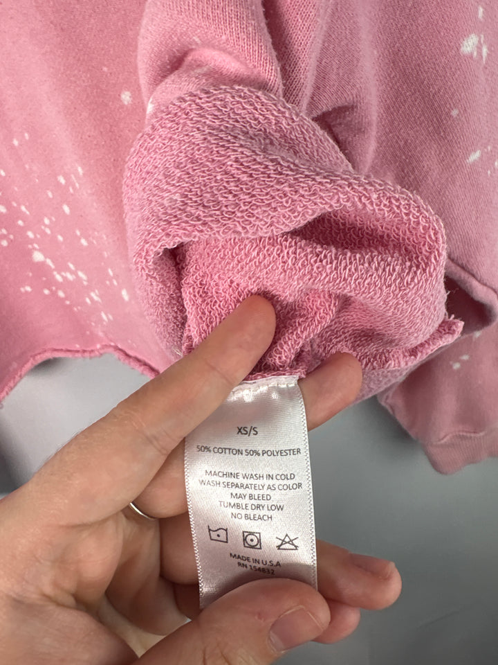 Women’s I.S.M.B.S XS/S Pink Acid Wash Star Hoodie